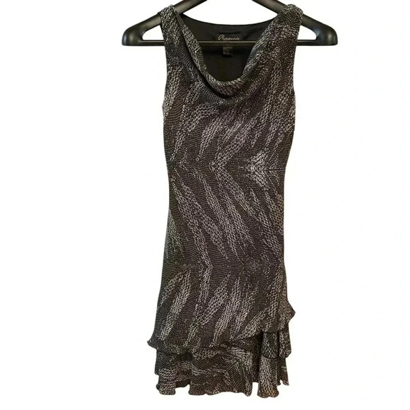 Componix Dresses & Skirts - Componix Women’s Sleeveless Cowl Neck Shift Dress Size 10 Black White Cocktail